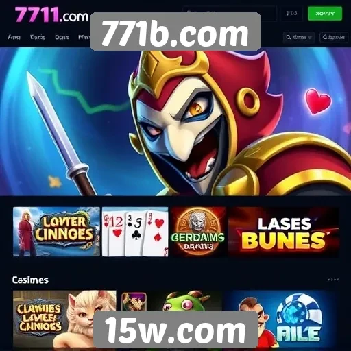 Diversidade de jogos disponíveis em 771b.com